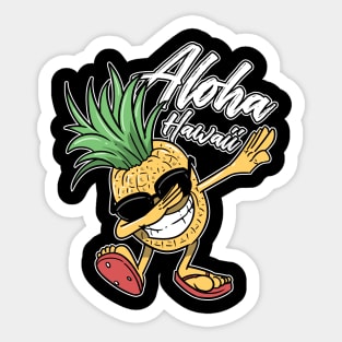 Dabbing Pineapple Aloha Hawaii Sticker